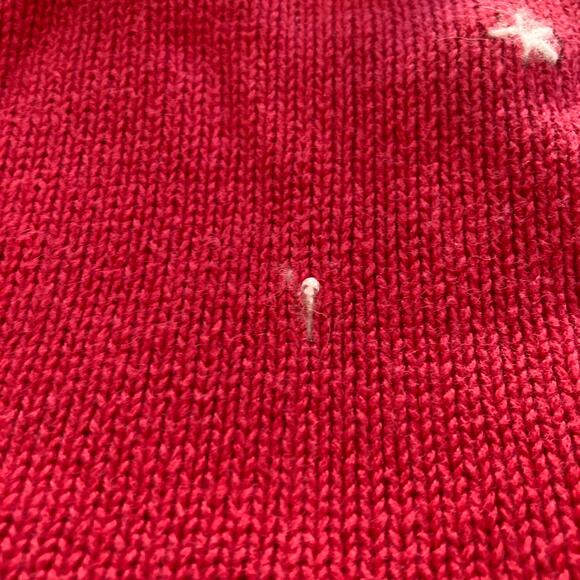 Coldwater Creek Sz Med Knit Sweater Zip Up Winter Cardigan Reindeer Snowflakes - Picture 9 of 12